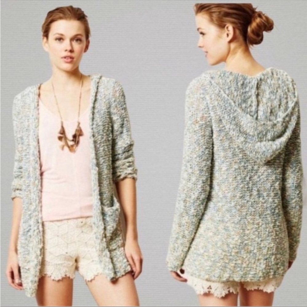 Anthropologie Moth hooded cardigan